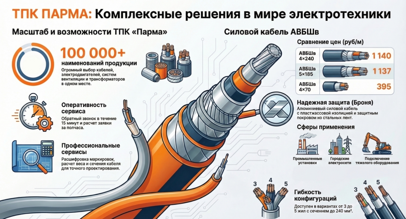 Конструкция силового кабеля: что скрыто под оболочкой