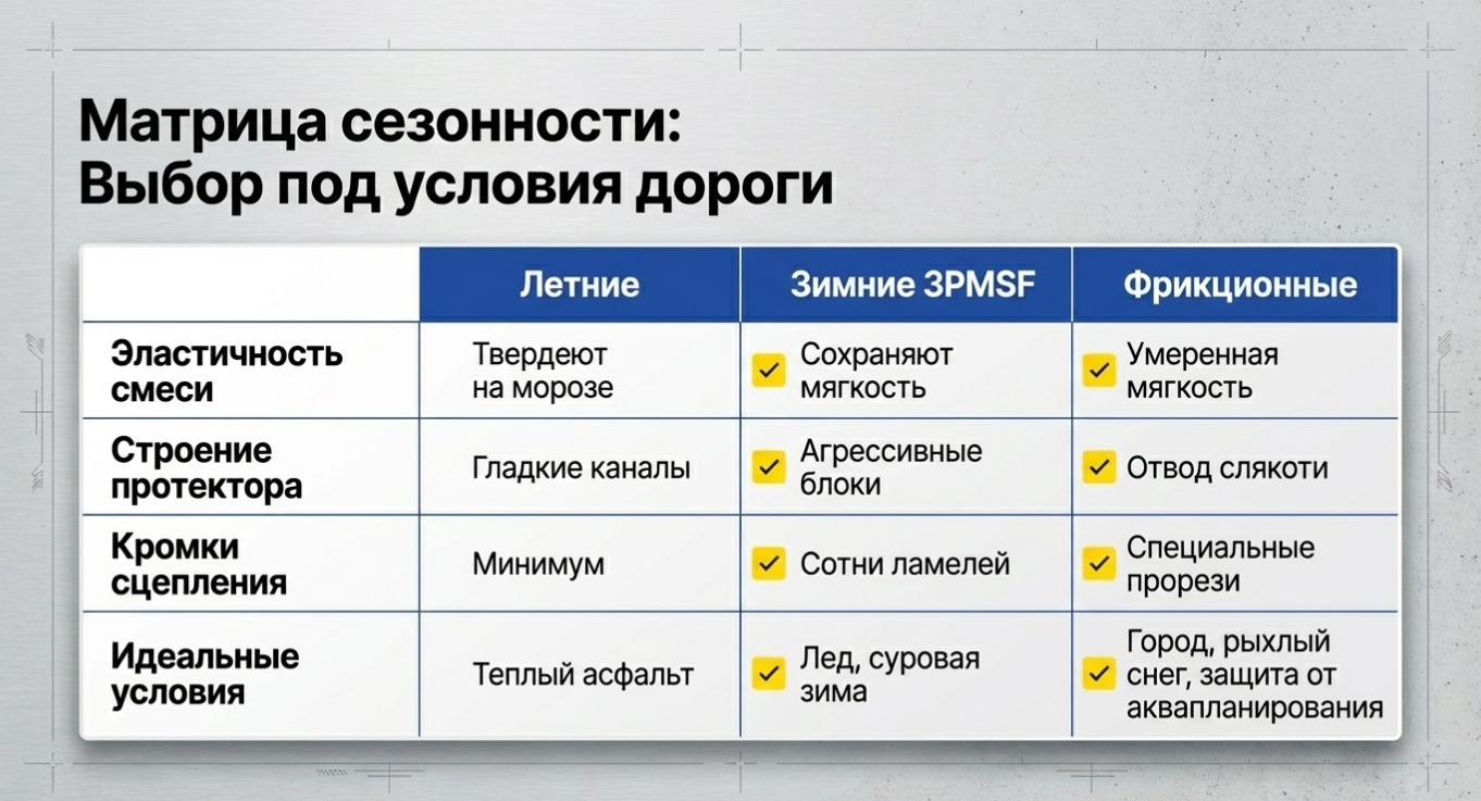 Когда менять шины по протектору: закон и жизнь